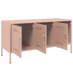 vidaXL TV Cabinet TV Stand TV Unit Entertainment Centre Mustard Yellow Steel - pink - Additional view 8