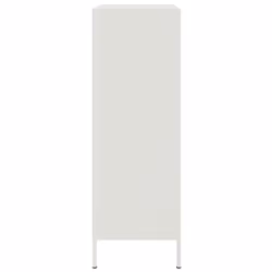 vidaXL Highboard Sideboard Side Cabinet Home Storage Cupboard White Steel - white - Additional view 6
