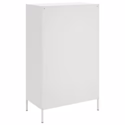 vidaXL Highboard Sideboard Side Cabinet Home Storage Cupboard White Steel - white - Additional view 7