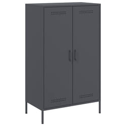 vidaXL Highboard Sideboard Cabinet Home Storage Cupboard Olive Green Steel - anthracite