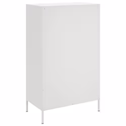 vidaXL Highboard Sideboard Storage Side Cabinet Home Storage Cupboard Steel - white - Additional view 7