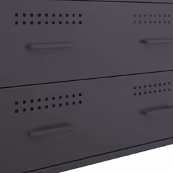 vidaXL Sideboard Storage Cupboard Cabinet Home Organiser Highboard Black Steel - anthracite - Additional view 10