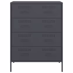 vidaXL Sideboard Storage Cupboard Cabinet Home Organiser Highboard Black Steel - anthracite - Additional view 5