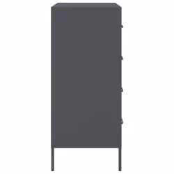 vidaXL Sideboard Storage Cupboard Cabinet Home Organiser Highboard Black Steel - anthracite - Additional view 6