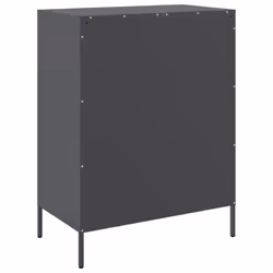 vidaXL Sideboard Storage Cupboard Cabinet Home Organiser Highboard Black Steel - anthracite - Additional view 7