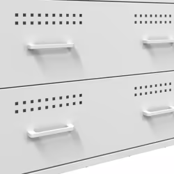 vidaXL Sideboard Storage Cupboard Cabinet Home Organiser Highboard Black Steel - white - Additional view 10