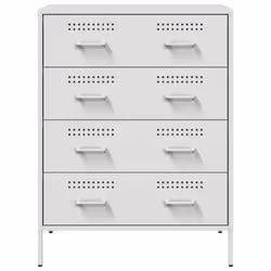 vidaXL Sideboard Storage Cupboard Cabinet Home Organiser Highboard Black Steel - white - Additional view 5