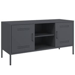 vidaXL TV Cabinet TV Stand TV Unit Entertainment Centre Media Unit Pink Steel - anthracite