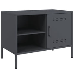 vidaXL TV Cabinet TV Stand TV Unit Entertainment Centre Media Unit Pink Steel - anthracite, 1 pcs