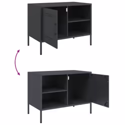 vidaXL TV Cabinet TV Stand TV Unit Entertainment Centre Media Unit Pink Steel - anthracite, 1 pcs - Additional view 10