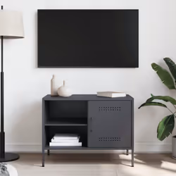 vidaXL TV Cabinet TV Stand TV Unit Entertainment Centre Media Unit Pink Steel - anthracite, 1 pcs
