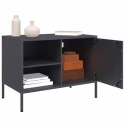 vidaXL TV Cabinet TV Stand TV Unit Entertainment Centre Media Unit Pink Steel - anthracite, 1 pcs - Additional view 4