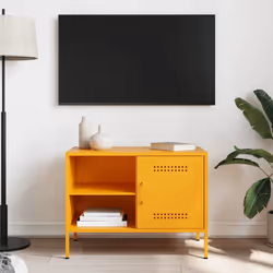 vidaXL TV Cabinet TV Stand TV Unit Entertainment Centre Media Unit Pink Steel - yellow, 1 pcs - Additional view 2