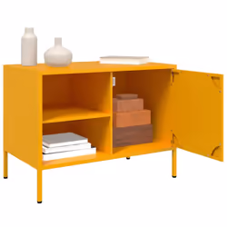 vidaXL TV Cabinet TV Stand TV Unit Entertainment Centre Media Unit Pink Steel - yellow, 1 pcs - Additional view 4