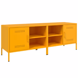 vidaXL TV Cabinet TV Stand TV Unit Entertainment Centre Media Unit Pink Steel - yellow, 2 pcs