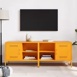 vidaXL TV Cabinet TV Stand TV Unit Entertainment Centre Media Unit Pink Steel - yellow, 2 pcs