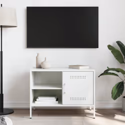vidaXL TV Cabinet TV Stand TV Unit Entertainment Centre Media Unit Pink Steel - white, 1 pcs
