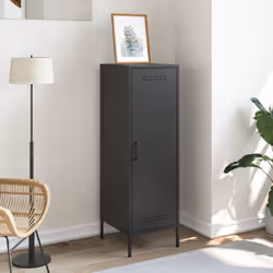 vidaXL Highboard Sideboard Cabinet Home Storage Cupboard Anthracite Steel - black