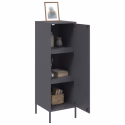 vidaXL Highboard Sideboard Cabinet Home Storage Cupboard Anthracite Steel - anthracite - Additional view 4