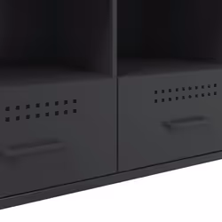 vidaXL TV Cabinet TV Stand TV Unit Hifi Media Cabinet White Cold-rolled Steel - black - Additional view 10