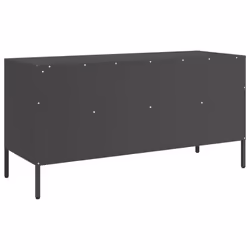 vidaXL TV Cabinet TV Stand TV Unit Hifi Media Cabinet White Cold-rolled Steel - black - Additional view 7