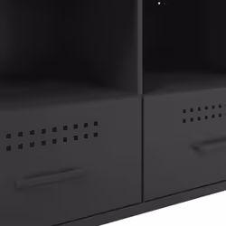 vidaXL TV Cabinets TV Stand TV Unit Hifi Cabinet 2 pcs Black Cold-rolled Steel - black, 1 pcs - Additional view 10