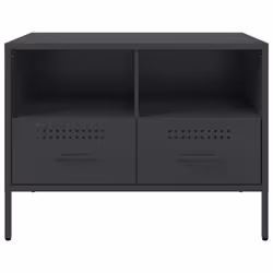 vidaXL TV Cabinets TV Stand TV Unit Hifi Cabinet 2 pcs Black Cold-rolled Steel - black, 2 pcs - Additional view 6