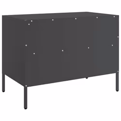 vidaXL TV Cabinets TV Stand TV Unit Hifi Cabinet 2 pcs Black Cold-rolled Steel - black, 2 pcs - Additional view 8