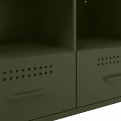 vidaXL TV Cabinets TV Stand TV Unit Hifi Cabinet 2 pcs Black Cold-rolled Steel - green, 1 pcs - Additional view 10