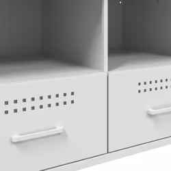 vidaXL TV Cabinets TV Stand TV Unit Hifi Cabinet 2 pcs Black Cold-rolled Steel - white, 1 pcs - Additional view 10