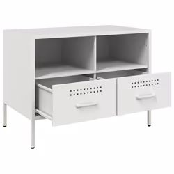 vidaXL TV Cabinets TV Stand TV Unit Hifi Cabinet 2 pcs Black Cold-rolled Steel - white, 2 pcs - Additional view 9