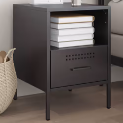 VidaXL 843054 nightstand/bedside table Black