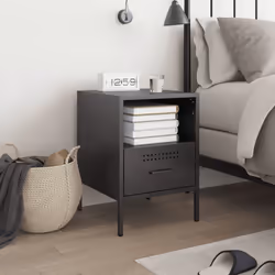 VidaXL 843054 nightstand/bedside table Black