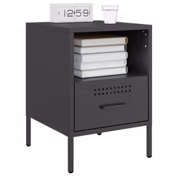 VidaXL 843054 nightstand/bedside table Black - Additional view 4