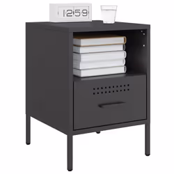 VidaXL 843055 nightstand/bedside table Black - Additional view 4