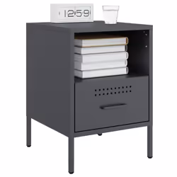 VidaXL 843058 nightstand/bedside table Anthracite - Additional view 4