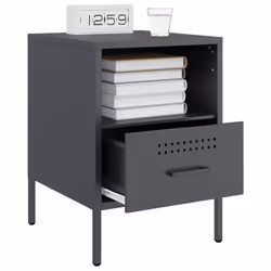 VidaXL 843059 nightstand/bedside table Anthracite - Additional view 4