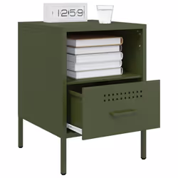 VidaXL 843063 nightstand/bedside table Olive - Additional view 4