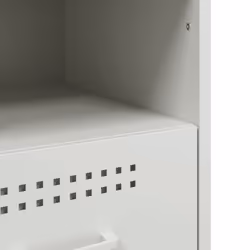 vidaXL Bedside Cabinet Bedroom Nightstand Bed Table Side Table White Steel - Additional view 10