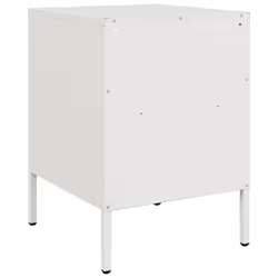 vidaXL Bedside Cabinet Bedroom Nightstand Bed Table Side Table White Steel - Additional view 7