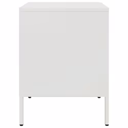 vidaXL Bedside Cabinets Bedroom Nightstand Bed Side Table 2 pcs White Steel - Additional view 6