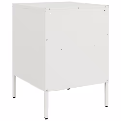 vidaXL Bedside Cabinets Bedroom Nightstand Bed Side Table 2 pcs White Steel - Additional view 7