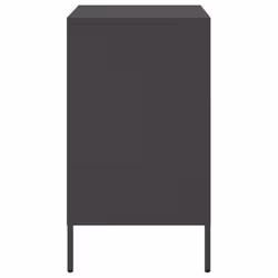 vidaXL Bedside Cabinets Bedroom Nightstand Bed Side Table 2 pcs Black Steel - Additional view 6