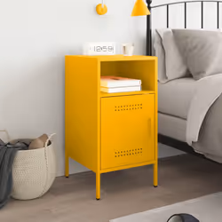 VidaXL 843072 nightstand/bedside table Yellow