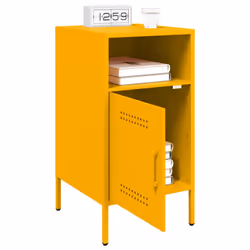 VidaXL 843073 nightstand/bedside table Yellow - Additional view 4