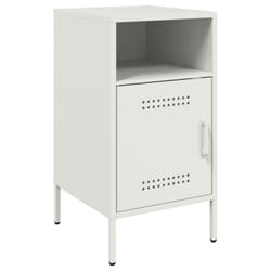 vidaXL Bedside Cabinet Bedroom Nightstand Bed Side Table Olive Green Steel - white, 1 pcs