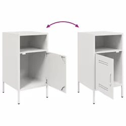 vidaXL Bedside Cabinet Bedroom Nightstand Bed Side Table Olive Green Steel - white, 1 pcs - Additional view 8