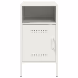 vidaXL Bedside Cabinet Bedroom Nightstand Bed Side Table Olive Green Steel - white, 2 pcs - Additional view 5