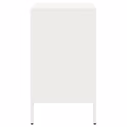vidaXL Bedside Cabinet Bedroom Nightstand Bed Side Table Olive Green Steel - white, 2 pcs - Additional view 6