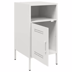 vidaXL Bedside Cabinet Bedroom Nightstand Bed Side Table Olive Green Steel - white, 2 pcs - Additional view 8